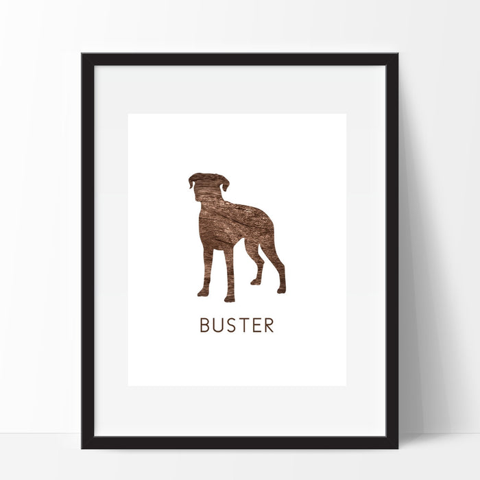 Personalized Dog Wall Art Boxer Breed