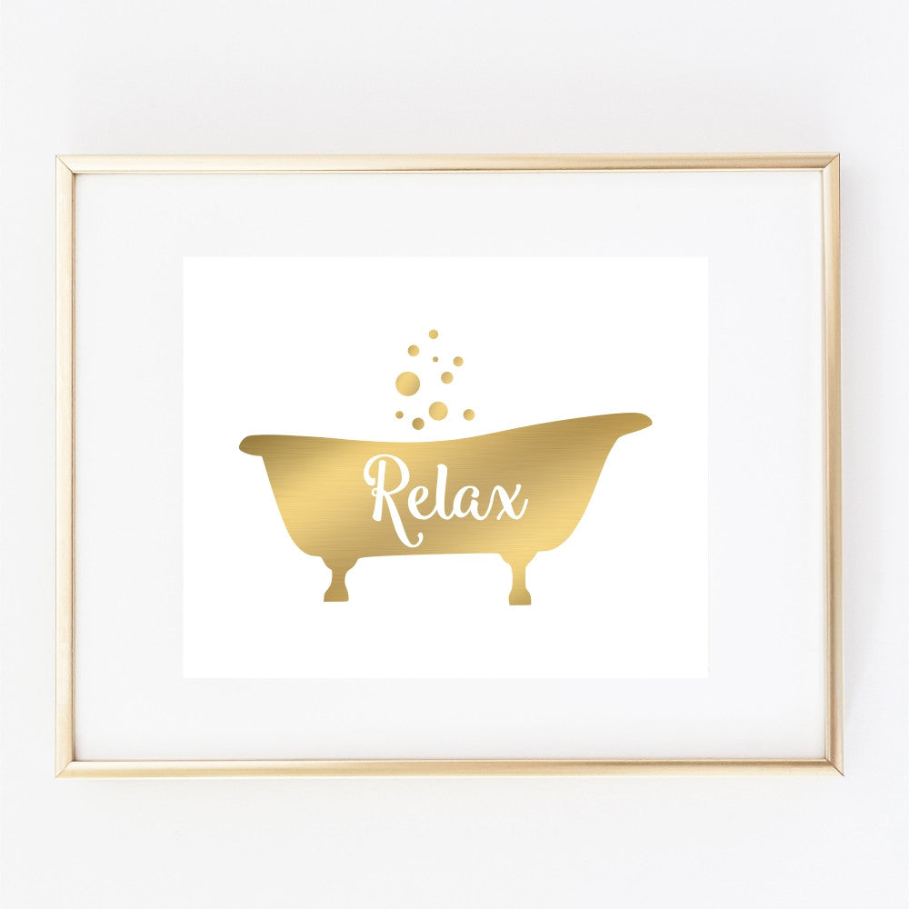 Relax Gold tub bubbles Art Print