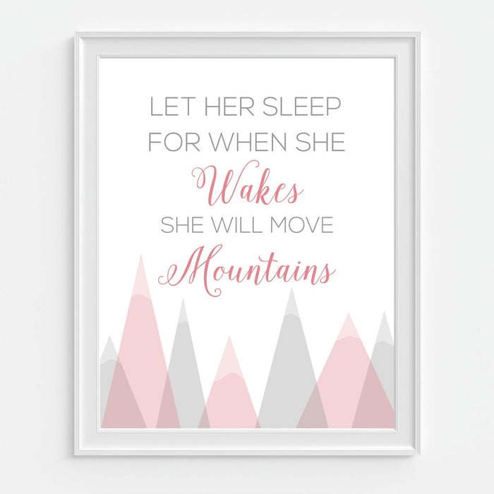 Let Her Sleep For When She Wakes She Will Move Mountains Wall Art 