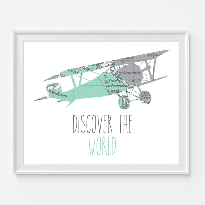 Airplane Wall Art Discover The World