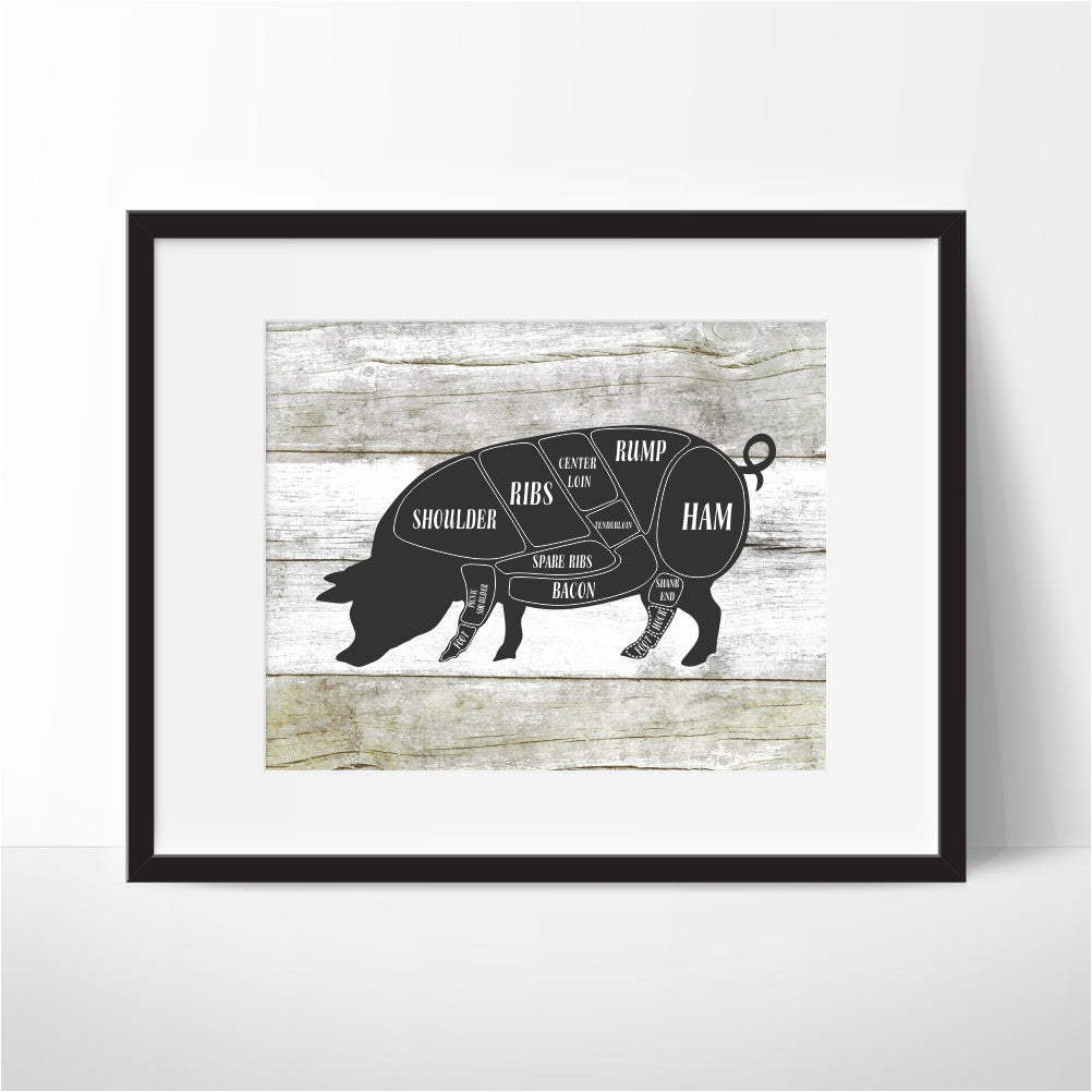 Butcher Pig Art Print
