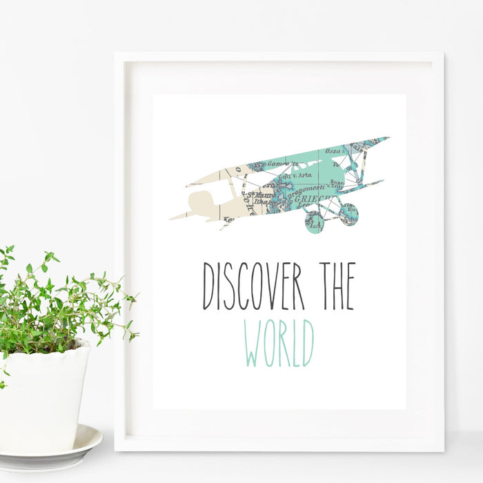Airplane Wall Art Discover The World