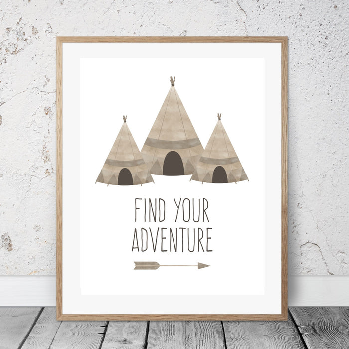 Teepee Wall Art Find Your Adventure