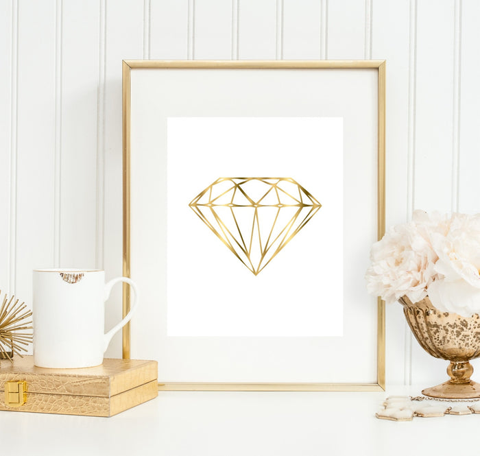 Gold Diamond Art Print