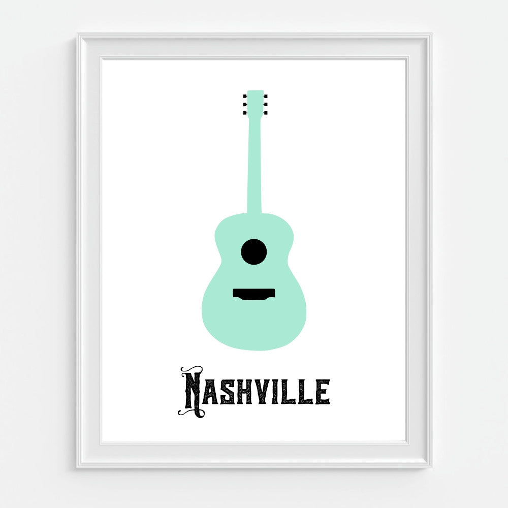 Guitar Nashville Wall Art