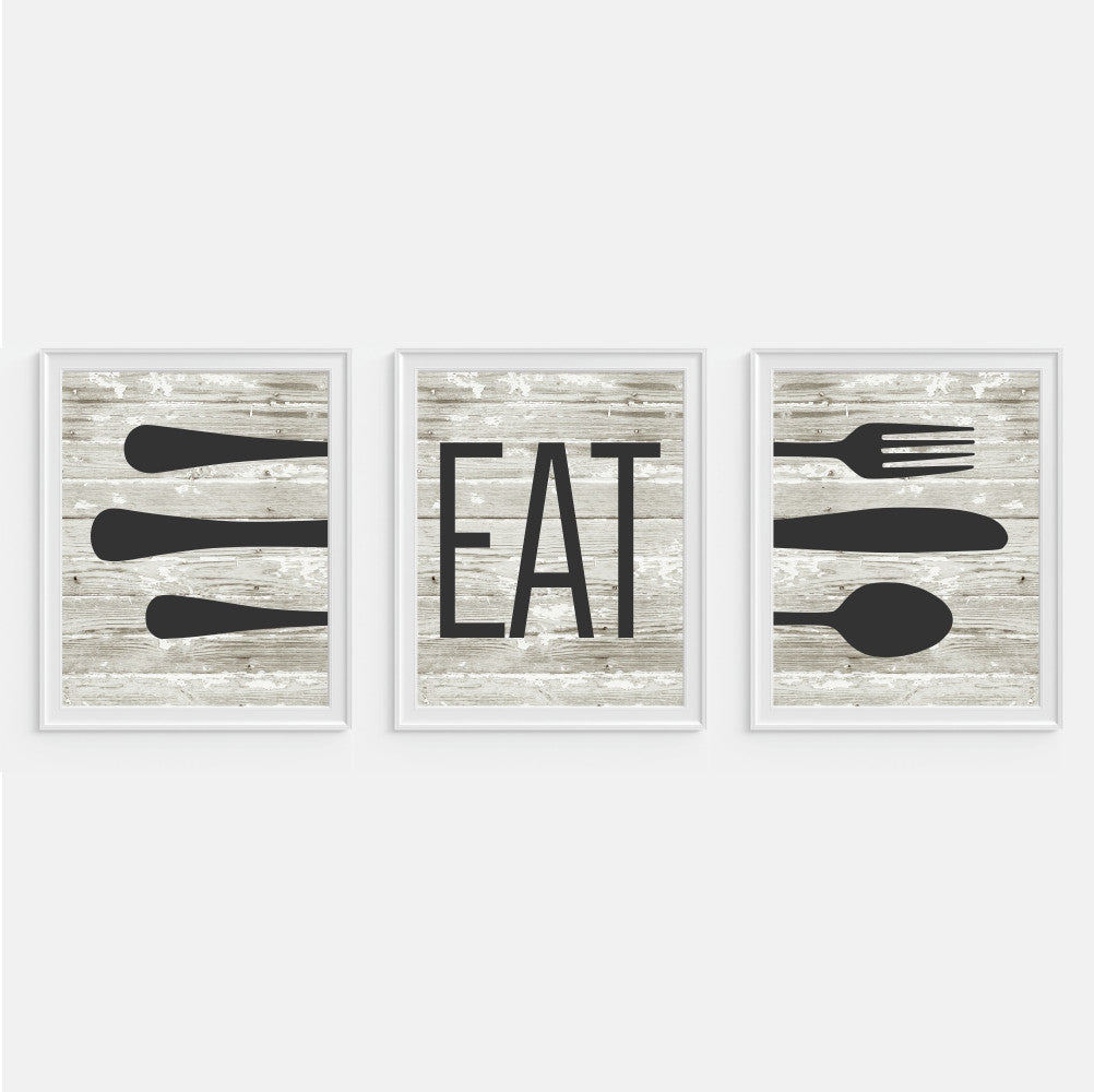 Eat Wall Art Set of Three Prints