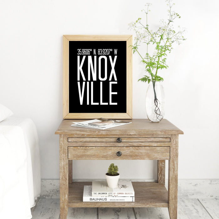 Knoxille Tennessee Wall Art Coordinates