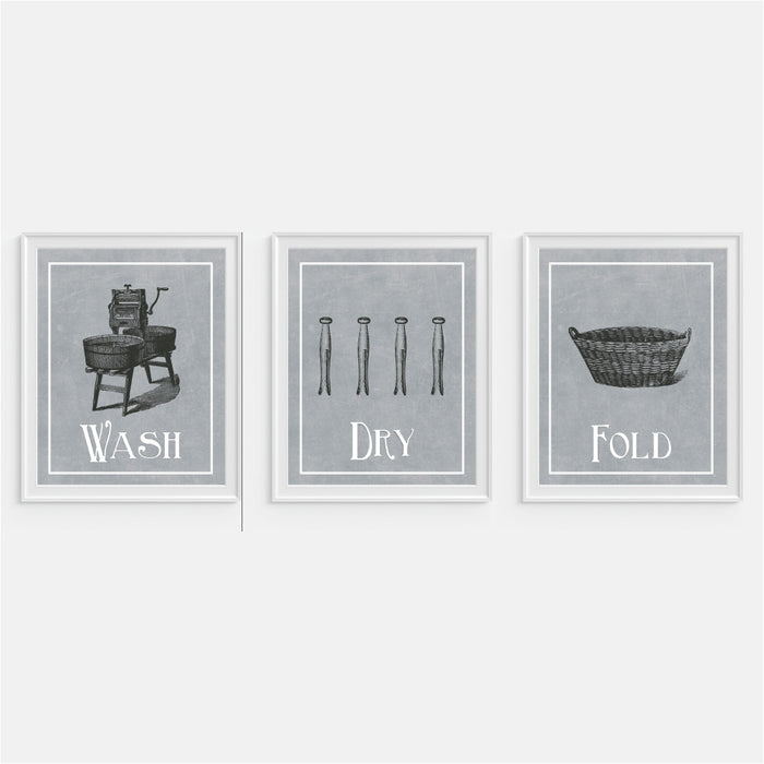 Laundry Room Art - Set of Three