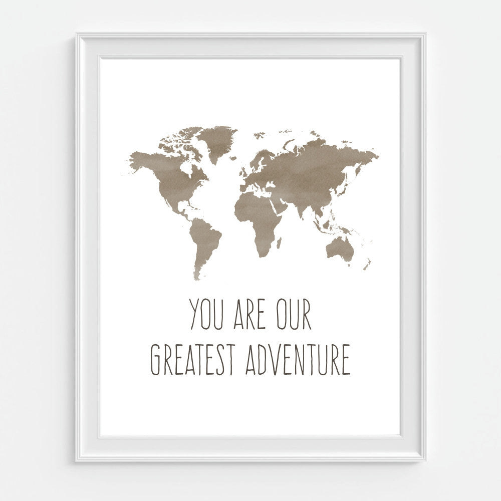 You Are Our Greatest Adventure World Map Wall Art