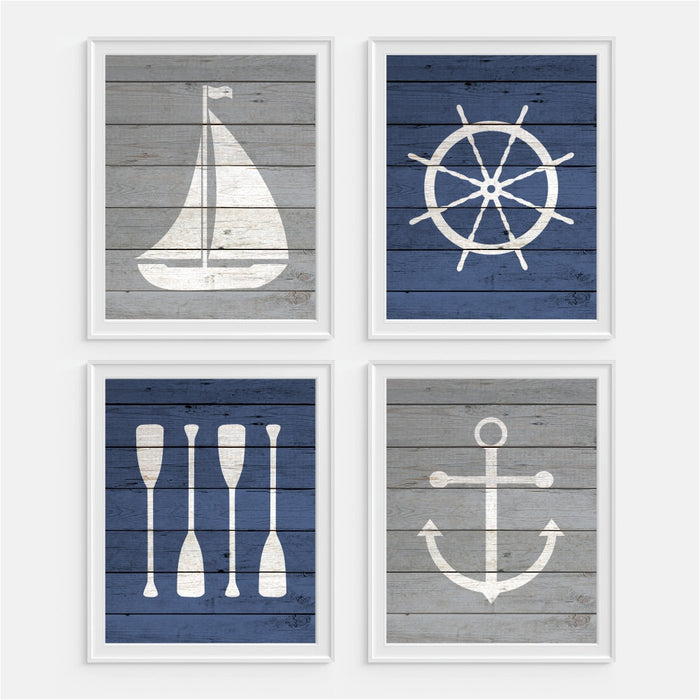 Children's Nautical Wall Art - Set of Four Prints