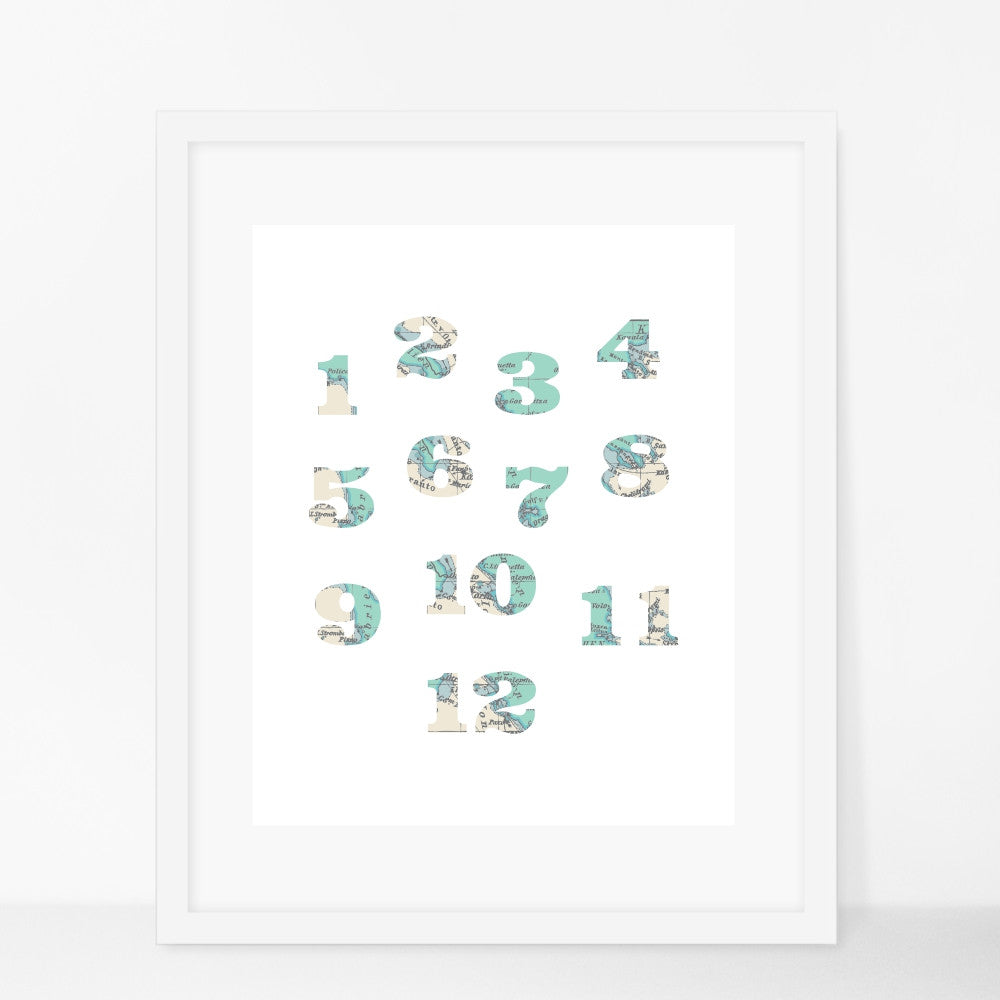 Numbers Art Print