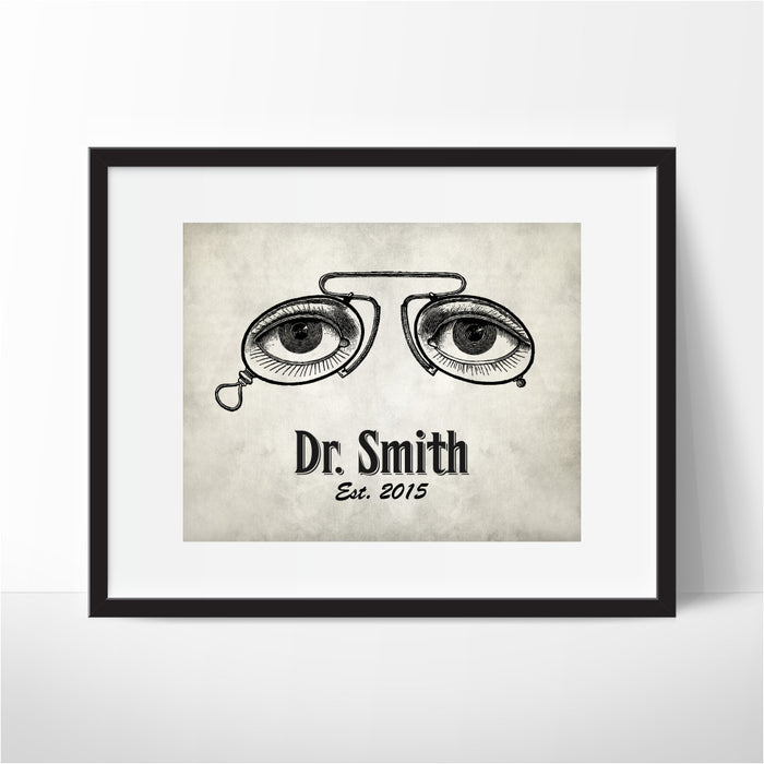 Personalized Optometrist Eye Doctor Wall Art