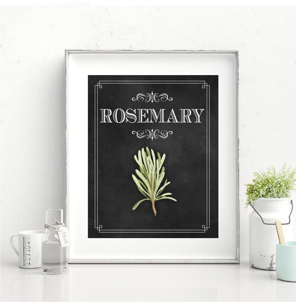 Kitchen Rosemary Herb Wall Art