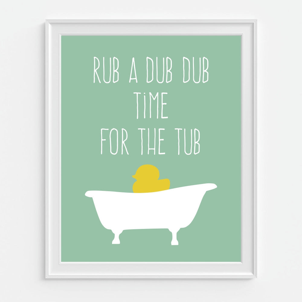 Rubber Ducky Wall Art Rub A Dub Dub Time For The Tub