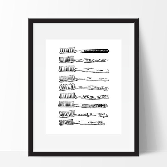 Japanese Toothbrushes Art Print