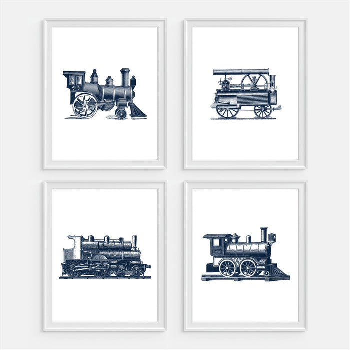 Train Wall Art - Set of Four