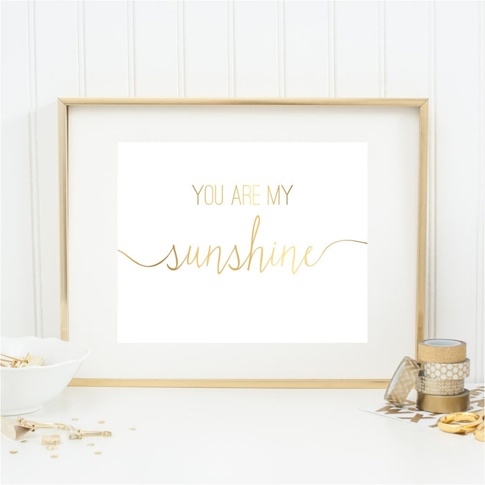 You Are My Sunshine Gold Wall Art